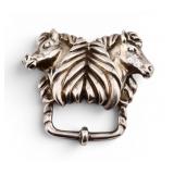 Collectors: Sterling Double Horse Head Belt Buckle