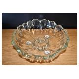 Ind Glass Sunflower Footed Bowl