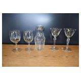 2 Pair of Wine Glasses w/ Carafe