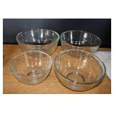 Set of Libbey Ribbed Glass Nesting Bowls