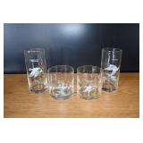 Set of 6 Duck Water Fowl Drinking Glasses