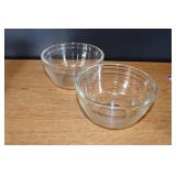 Pair of Libbey Ribbed Glass Mixing Bowls
