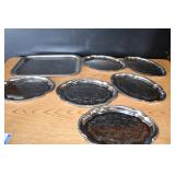 Metal Serving Tray & Small Plates