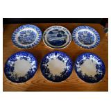 Set of Blue and White Small Plates