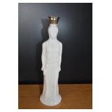 Vtg Avon Milk Glass Greek Godess Bath  Oil Bottle