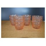 Set of 6 Jeanette Pink Buttons & Bows Tumblers