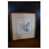 Vtg Mads Stage Watercolor Lithograph Print