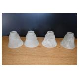 Set of 4 Frosted Glass Globes