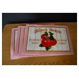 Set of 4 Farmers Market Plastic Placemats