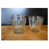 Pair of Clear Glass Water Pitchers