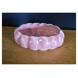 Vtg Pink Ceramic Scalloped Planter MCM