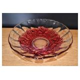 Vtg Indiana Glass Rose Lustre Bowl