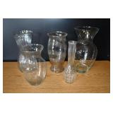 Clear Glass Vase Lot