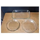 Pie Dishes and Pyrex Casserole