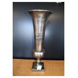 Tall Silver Metal Vase