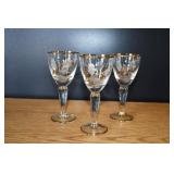Set of 3 Vtg Toscany Sherry/Cordial Glasses