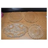 Clear Glass Lot & Divided Dish