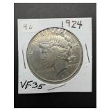 1924 Peace Silver Dollar