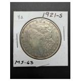 1921-S Morgan Silver Dollar