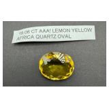 19.08 Ct Lemon Yellow Quartz