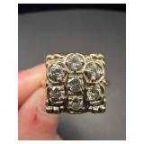 14k Gold Ring with Diamonds