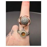 Sterling Silver Rings, Size 9 & 8