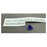 1.2CT Natural Violet Blue Tanzanite