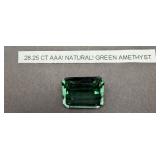 28.25 CT Natural Green Amethyst