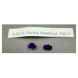 3.22 ct. Purple Amethyst Pair