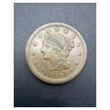 1853 Braided Hair Large Cent