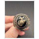 Sterling United States Marines Ring