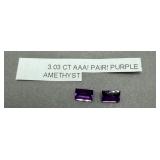 3.03 CT AA+ Purple Amethyst Pair