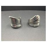 Two Silver Spoon Rings