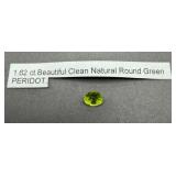1.62 Ct Natural Round Green Peridot