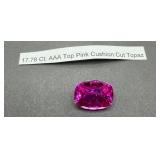 17.78 Ct AAA Pink Cushion Cut Topaz