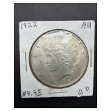 1922 Peace Silver Dollar