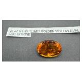Golden Yellow Oval Cut Citrine