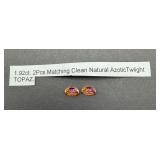 2 Pcs Natural Azotic Twilight Topaz