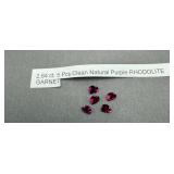Natural Purple Rhodolite Garnet Set