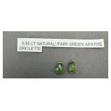 5.55 Ct Green Apatite Briolettes