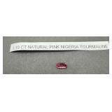1.19 Carat Pink Tourmaline Gem