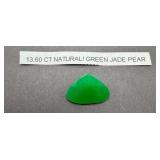 13.60 Ct Natural Green Jade Pear