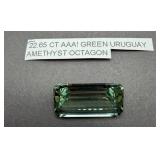 22.65 Ct Green Amethyst Octagon