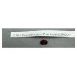 Natural Oval Imperial Zircon Gemstone