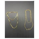 Two 14K Gold Chains, Italian Made
