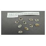 10 White and Golden Rutile Quartz