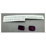 Natural Raspberry Pink Fluorites