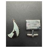 Sterling Silver Pendant and Cufflink