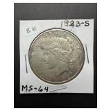 1923-S Peace Silver Dollar