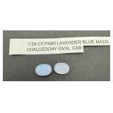 Lavender Blue Chalcedony Pair